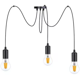 Pendul Adviti LINO AD-LD-6359BE27 3 x 60W E27 IP20 Metal Negru 