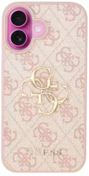 Husa pentru iPhone 16 - Guess Hardcase 4G Big Logo GUHCP16S4GMGPI - Pink 