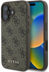 Husa pentru iPhone 16 - Guess Hardcase 4G Classic GUHCP16SG4GFBR - Brown 