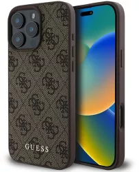 Husa pentru iPhone 16 Pro - Guess Hardcase 4G Classic GUHCP16LG4GFBR - Brown 