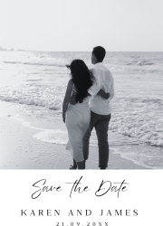 Invitatie/Marturie Electronica Save The Date pentru nunta personalizabil model 2 