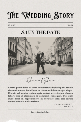 Invitatie/Marturie Electronica Save The Date pentru nunta personalizabil model 3
