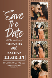 Invitatie/Marturie Electronica Save The Date pentru nunta personalizabil model 5 