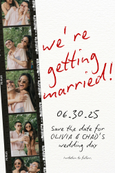 Invitatie/Marturie Electronica Save The Date pentru nunta personalizabil model 8 