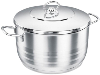 Oala cu capac din inox 20X12cm 3.7litri compatibila cu toate tipurile de aragaz Korkmaz 