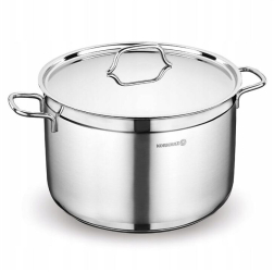 Oala cu capac din inox 28x18cm 11litri compatibila cu toate tipurile de aragaz Korkmaz