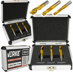 Set 3 burghie pentru puncte de sudura 6.5-8-10mm Verke 