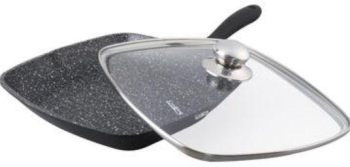 Tigaie grill aluminiu 28 x 4.5 cm Negru 