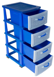 Dulap pentru depozitare Sterk Universal 38x45x90cm Alb/Albastru 