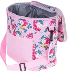 Geanta termoizolanta pentru picnic sau plaja capacitate 11l culoare Roz cu flori 