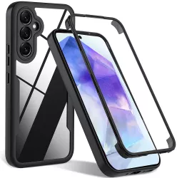 Husa pentru Samsung Galaxy A35 5G + Folie - Techsuit ColorVerse 360 Series - Black 