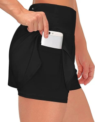 Pantaloni scurti pentru femei Tincini negru S - OUTLET 