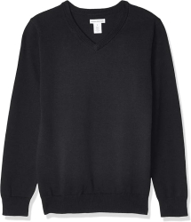 Pulover din bumbac pentru baieti Amazon Essentials negru 4 ani - OUTLET 