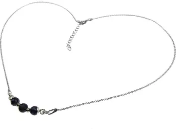 Colier argint cu safir natural fatetat