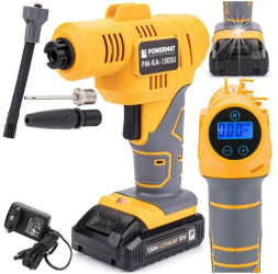 Compresor Auto cu Acumulator 10 Bar 16l/min 12V 1.5Ah Powermat 