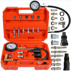 Set tester pentru compresie motoare diesel 0 - 70 bari 19 piese Verke 