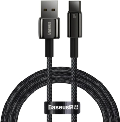 Cablu USB la Type-C Baseus Tungsten Gold Fast Charging Negru 