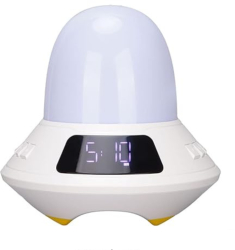 Ceas cu alarma digital pentru dormitorul copiilor antrenor de somn cu aparat de sunet lumina de noapte pentru baieti si fete in forma d 