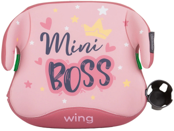 Inaltator auto Chipolino Wing I-Size 125-150 cm pink mini boss cu sistem Isofix 