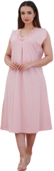 Camasa de noapte 2075 culoarea roz 100 bumbac Bella secret-3XL INTL 
