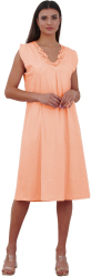 Camasa de noapte 2082 100 bumbac Bella Secret-Piersica-L INTL 