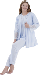 Camasa de noapte cu halat maternitate 4258 Bella Secret-2XL INTL 