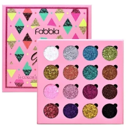 Paleta 16 Farduri Glitter Fabbla Party Glitter Palette