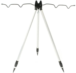 Trepied pentru feeder sau lansete cu 4 posturi din aluminiu