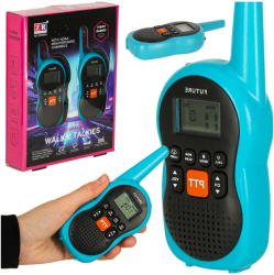 Set 2 statii Walkie Talkie pentru copii Raza de Actiune 3 km cu Antena si Lanterna 