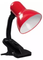 Lampa de birou cu clama 40W Rosu 