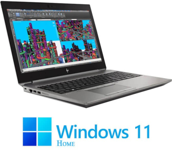 Laptop Touchscreen HP Zbook 15 G5 i7-8850H SSD Quadro P2000 4GB Win 11 Home 