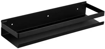 Raft de baie suspendat pentru dus Otel inoxidabil 40x10 cm Negru 