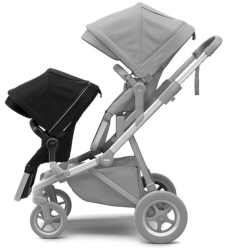 Carucior Thule SLEEK Cadru Gri si Copertina Midnight Black 