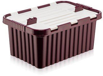 Cutie depozitare 10L cu capac incorporat din plastic color 