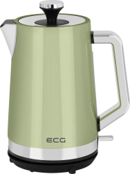 Fierbator electric ECG RK 1766 Vintage Olive 2200 W 1.7 litri otel inoxidabil verde olive 