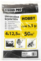 Folie acoperire protectie HDPE 5.5 microni 4x12.5 m 50 mp Strend Pro 