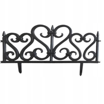 Gard de gradina plastic negru set 4 buc   59.5x37 cm 