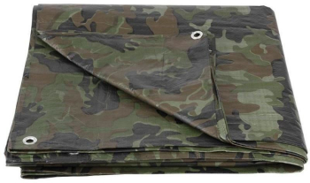 Prelata impermeabila cu inele 2.9x4.9 m PE 80 g/mp camuflaj   15 mp 