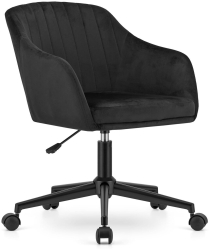 Scaun de birou Artool Mink rotativ catifea negru 61x68x75-86 cm 