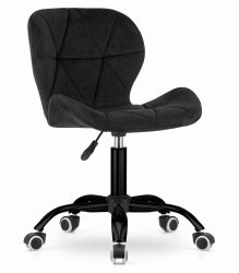Scaun de birou Artool Noto catifea negru 53.5x57.5x74-86 cm