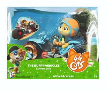 44 DE PISICI SET FIGURINA LAMPO CU MOTOCILETA 