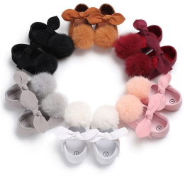 Balerini bebelus cu pampon Drool Culoare Negru Marime 3 