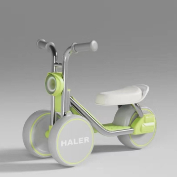 Childrens scooter-tricycle anti-rollover music light yo-yo car-color mint green 