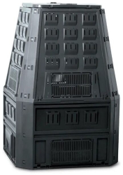 Compostor de gradina 850 L negru Evogreen