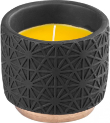 Lumanare parfumata Citronella aroma lemongrass citrice suport negru 11x10 cm Strend Pro 