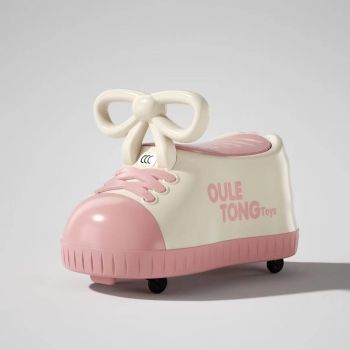 Peanut Twisting Car Anti-rollover Universal Silent Wheel - Color Princess Pink + Music Function + Silent Wheel + Traction Rope 