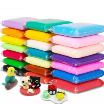Plastilina Colorata Pufoasa inteligenta set 36 pliculete Magic Clay saritoare cu 3 ustensile de modelat 