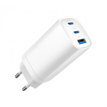 Alimentator retea 220V GEMBIRD universal 2 x USB Type-C 3.25A PD 65W 1 x USB-A 3.0 maxim 2.25A QC 27W alb 