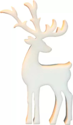 Figurina decorativa Cerb model Elegance polistiren EPS alb H 88 cm 