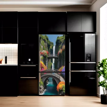 Folie imprimata color pentru decor Frigider dimensiune 200 x 90cm model AVX-FR26 